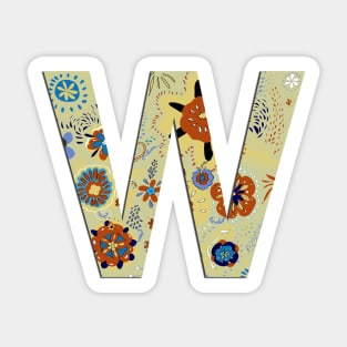 Monogram letter W Sticker